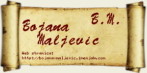 Bojana Maljević vizit kartica